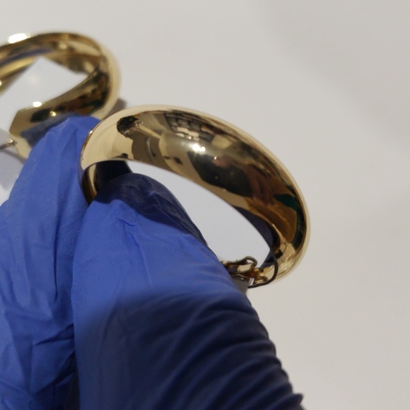 Belk Elegant Gold Tone Chunky Hoop Earrings for Sensitive Ears - Women's Jewelry - Picture 7 of 10